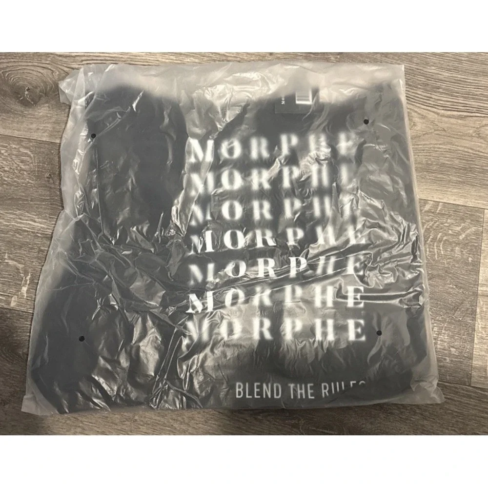 Morphe Makeup Bag OS Blend the Rules Black White Graphic Zipper Pouch